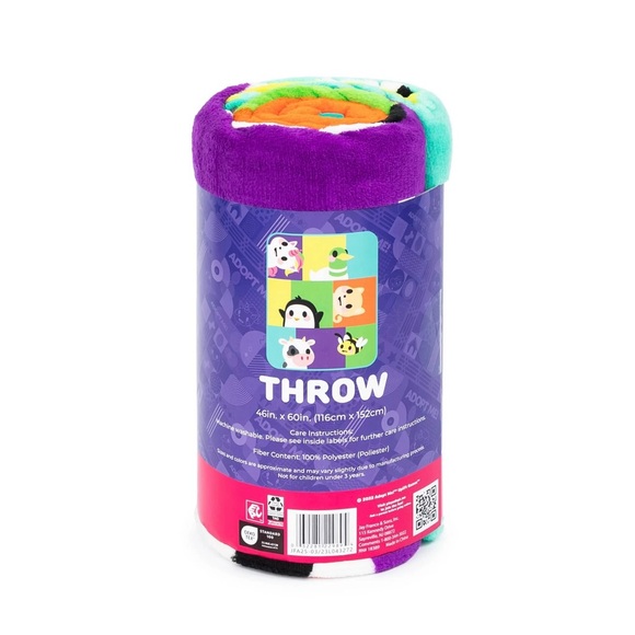 Adopt Me “Raise A Pet” 46 x 60, Microfiber Super Soft Throw - Picture 2 of 12